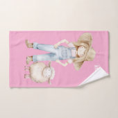 Mädchen mit Lamm Handtuch (Handtuch)