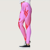 Mädchen mit langem Haar auf rosa mit Rot Leggings (Links)