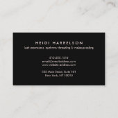 Mädchen mit Lashes auf der Pink Beauty Business Ca Visitenkarte (Rückseite)