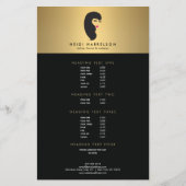 Mädchen mit Lashes auf Imitate Gold Beauty Flyer (Vorne)