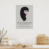 Mädchen mit Lashes Poster (Küche)