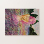 Mädchen mit Lavendel Aroma Jigsaw Puzzle Malerei (Horizontal)