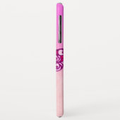 Mädchen mit lila rosa Schmetterlingsgrafik Case-Mate iPhone Hülle (Hinten/Links)