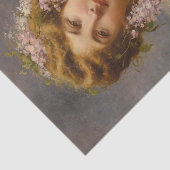 Mädchen mit Lilacs, Achille Beltrame Art Seidenpapier (Ausschnitt)