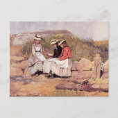 Mädchen mit Lobster Winslow Homer Postkarte (Vorderseite)