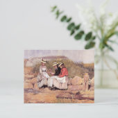 Mädchen mit Lobster Winslow Homer Postkarte (Stehend Vorderseite)