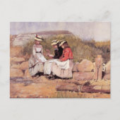 Mädchen mit Lobster Winslow Homer Postkarte (Vorderseite)