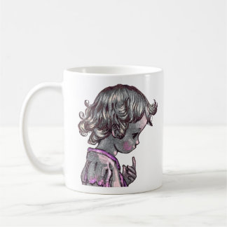 Mädchen mit Locken Tasse