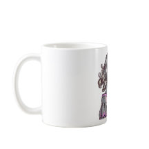 Mädchen mit lockigen Haaren Tasse