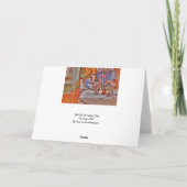 Mädchen mit Loom und Blume Karte (Rückseite)