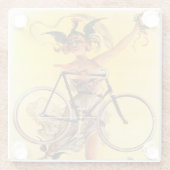 Mädchen mit LorbeerWreath im Glasuntersetzer (Rückseite)