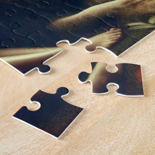 Mädchen mit Löwe Puzzle (Seite)