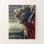 Mädchen mit Löwe Puzzle (Vertikal)