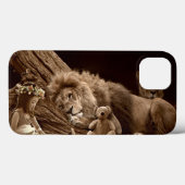 Mädchen mit Löwe und Teddy Bär Case-Mate iPhone Hülle (Rückseite (Horizontal))