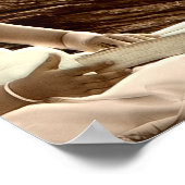 Mädchen mit Löwe und Teddy Bär Poster (Ecke)