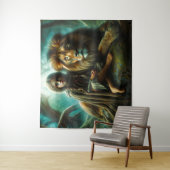 Mädchen mit Löwe Wandteppich (Beispiel)