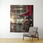 Mädchen mit Löwe Wandteppich (Beispiel)