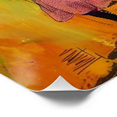 Mädchen mit Luftballons Gemälde Poster (Ecke)