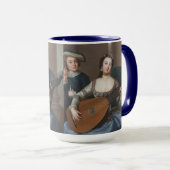 MÄDCHEN MIT LUTE TASSE (VorderseiteRechts)