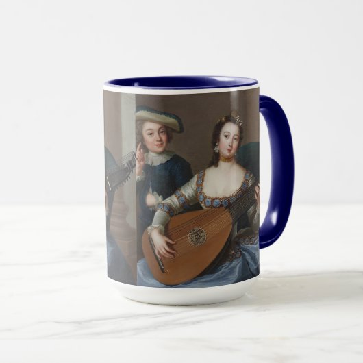 MÄDCHEN MIT LUTE TASSE (VorderseiteRechts)