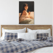 Mädchen mit Medallion (von Gerolamo Induno) Leinwanddruck (Insitu (Schlafzimmer))