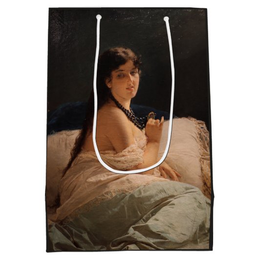 Mädchen mit Medallion (von Gerolamo Induno) Mittlere Geschenktüte (Rückseite)