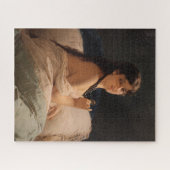 Mädchen mit Medallion (von Gerolamo Induno) Puzzle (Horizontal)