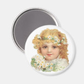 Mädchen mit Milchmagnet Magnet (Vorderseite/Rückseite)