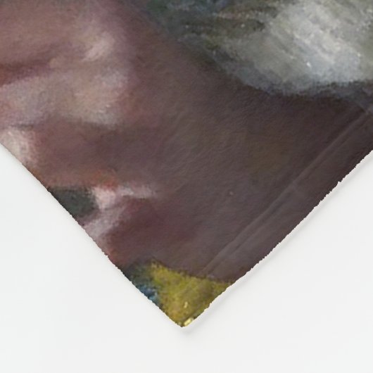 Mädchen mit Mimosa, Bouguereau Fleecedecke (Ecke)