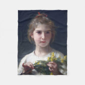 Mädchen mit Mimosa, Bouguereau Fleecedecke (Vorderseite)