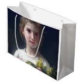 Mädchen mit Mimosa, Bouguereau Große Geschenktüte (Vorderseite Schrägansicht)