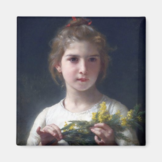 Mädchen mit Mimosa, Bouguereau Magnet (Vorne)