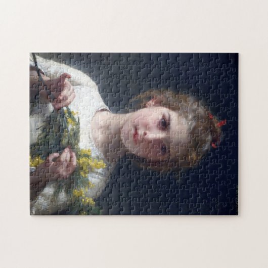 Mädchen mit Mimosa, Bouguereau Puzzle (Horizontal)