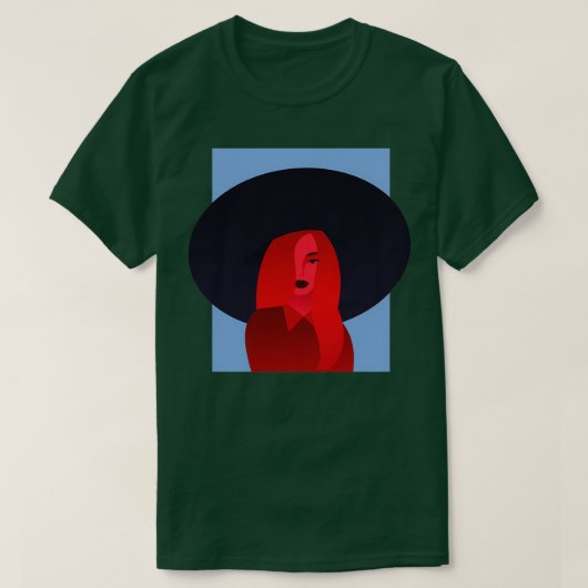 Mädchen mit Modehut T-Shirt (Design vorne)