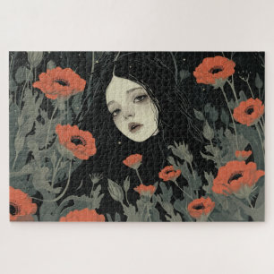 Mädchen mit Mohn Jigsaw Puzzle