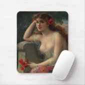 Mädchen mit Mohn Mousepad (Mit Mouse)