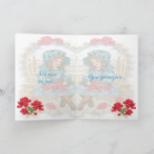 Mädchen mit Mohnblumen ~ Karte (Innenseite)