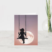 Mädchen mit Mond im Swing (Vorderseite)