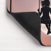 Mädchen mit Mond im Swing Mousepad (Ecke)