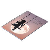 Mädchen mit Mond im Swing Notizblock (Linke Seite)