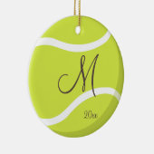 Mädchen mit Monogramm Tennis Keramik Ornament (Rechts)