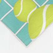 Mädchen mit Monogramm Tennisbälle mit Netzdetails Fleecedecke (Ecke)