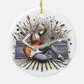 Mädchen mit musikalischen Begabungen Keramik Ornament (Hinten)