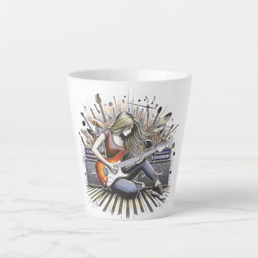 Mädchen mit musikalischen Begabungen Milchtasse (Vorderseite)