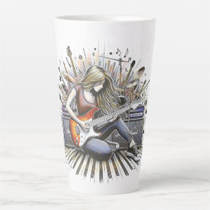Mädchen mit musikalischen Begabungen Milchtasse