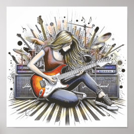 Mädchen mit musikalischen Begabungen Poster