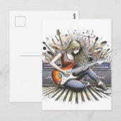 Mädchen mit musikalischen Begabungen Postkarte (Vorne/Hinten)