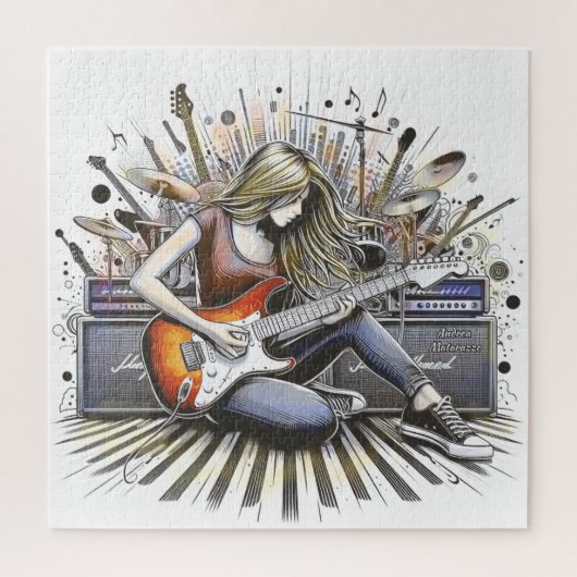 Mädchen mit musikalischen Begabungen Puzzle (Vertikal)