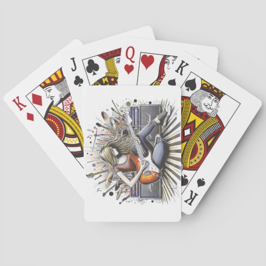 Mädchen mit musikalischen Begabungen Spielkarten (Rückseite)