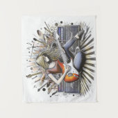 Mädchen mit musikalischen Begabungen Wandteppich (Vorderseite)